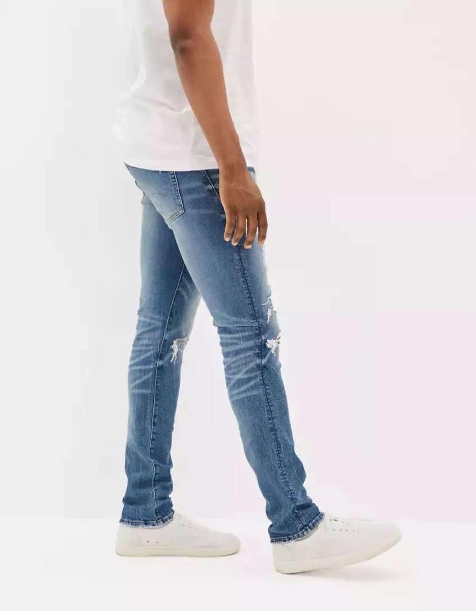 Jean American Eagle AE AirFlexPatched Slim Multicolore Homme | EJP-93517967